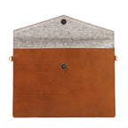 Leather Bag for MacBook with a pocket for iPad