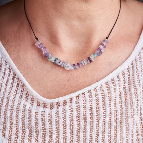 Collar Fluorita Arcoíris | Piedra natural