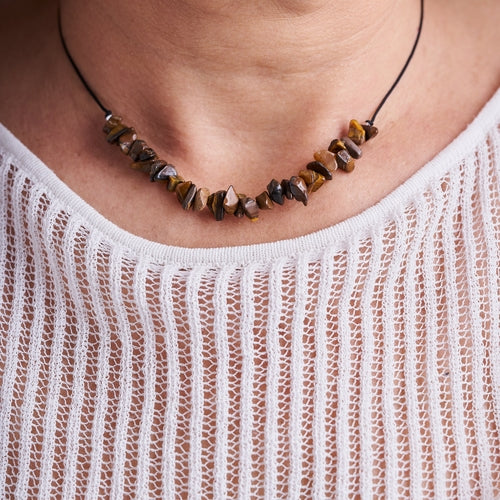 Collar piedras de Ojo de tigre | Piedra Natural.