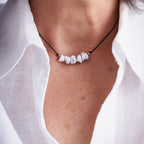 Collar Piedra de Howlita blanca | Piedra Natural.