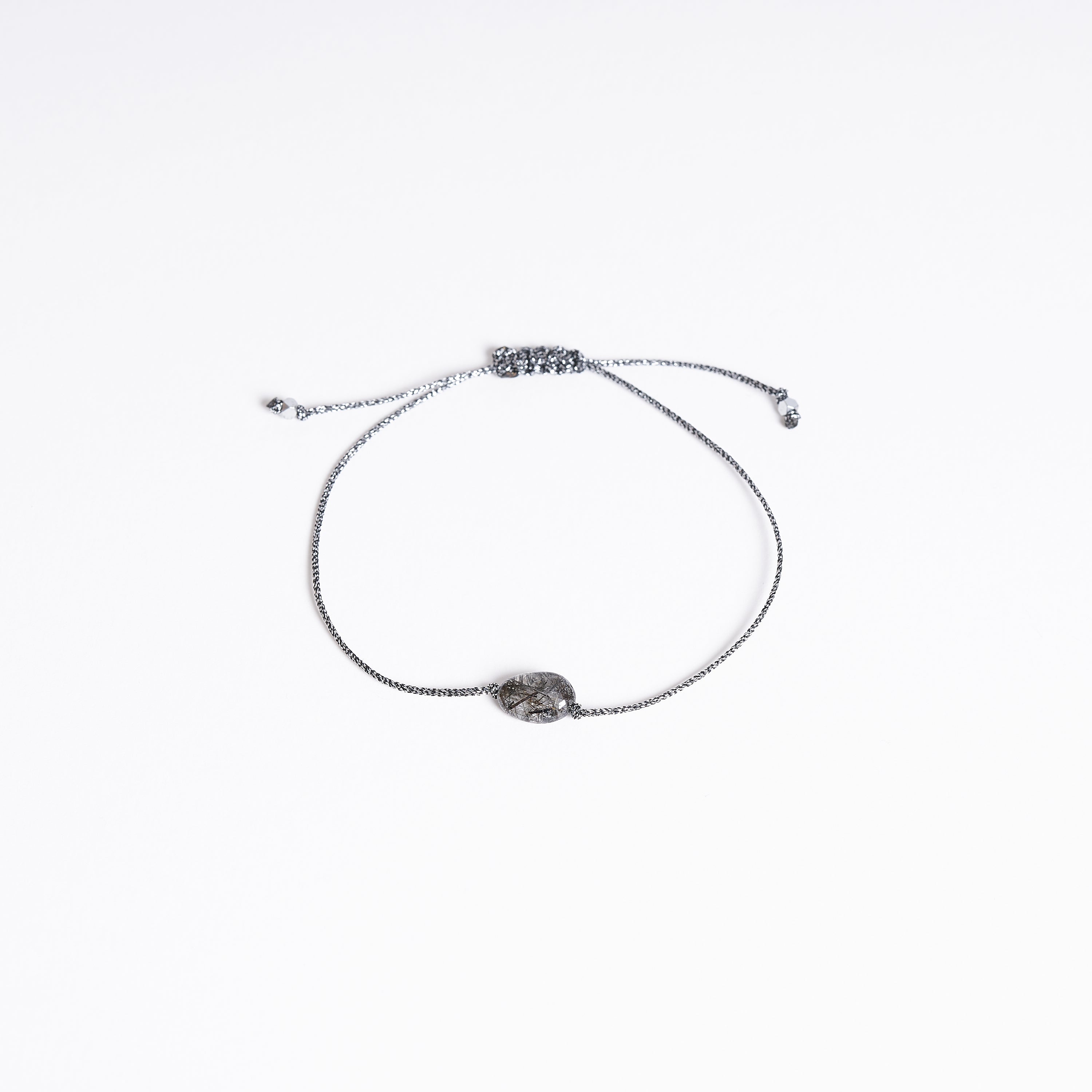 Pulsera Cuarzo Turmalina | Piedra en  Solitario.