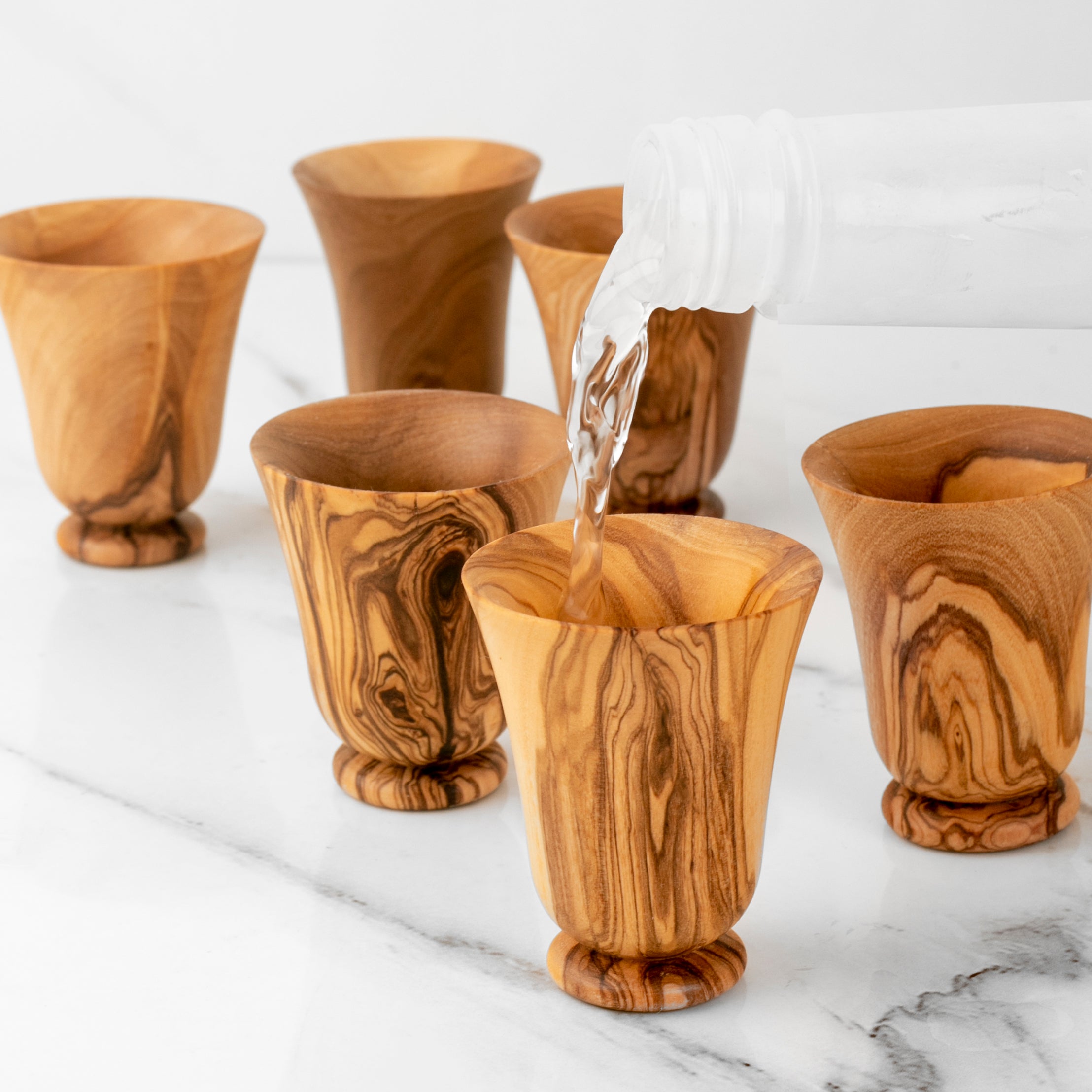 Handcrafted Olive Wood Shot Goblet