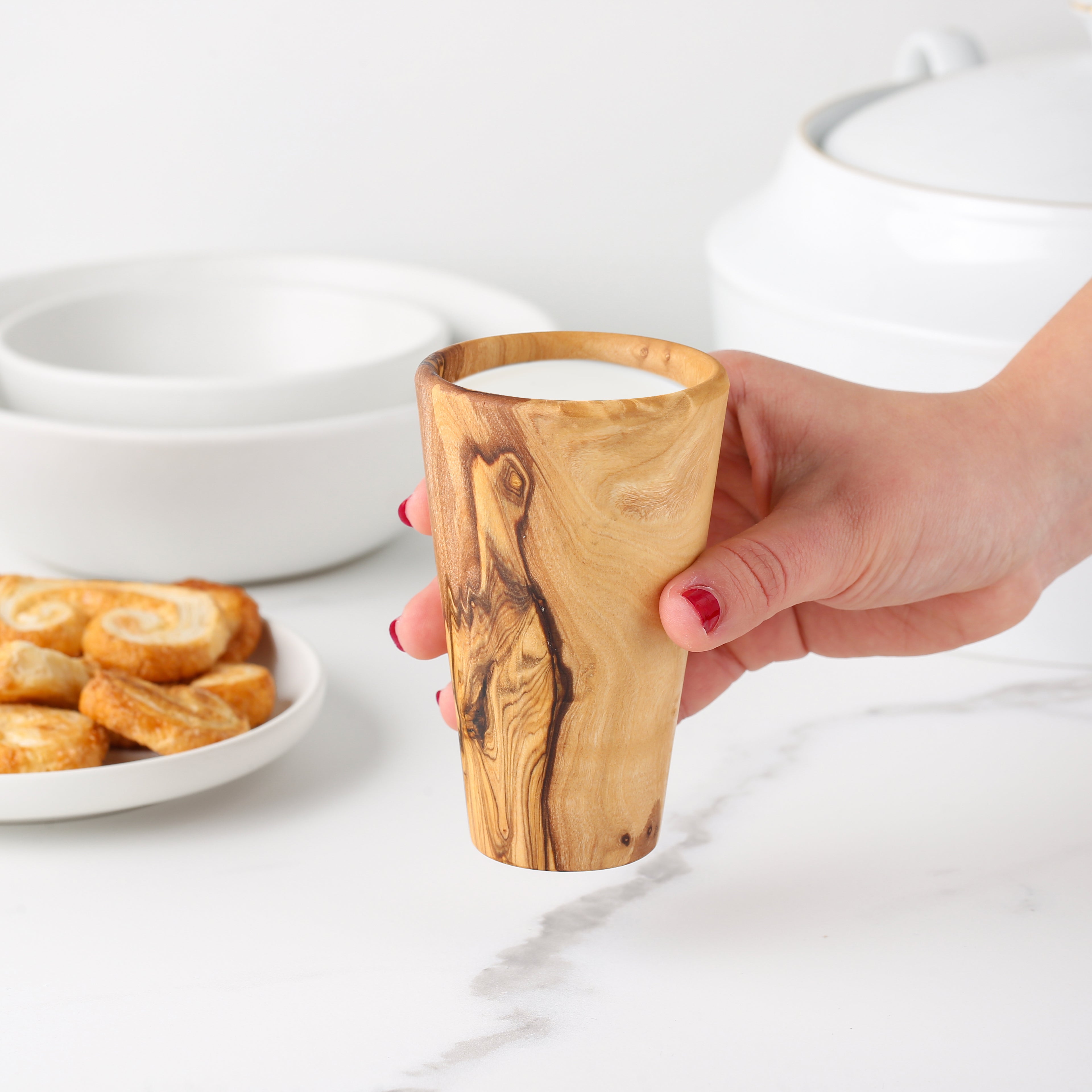 Handmade Olive Wood Drinking Cup