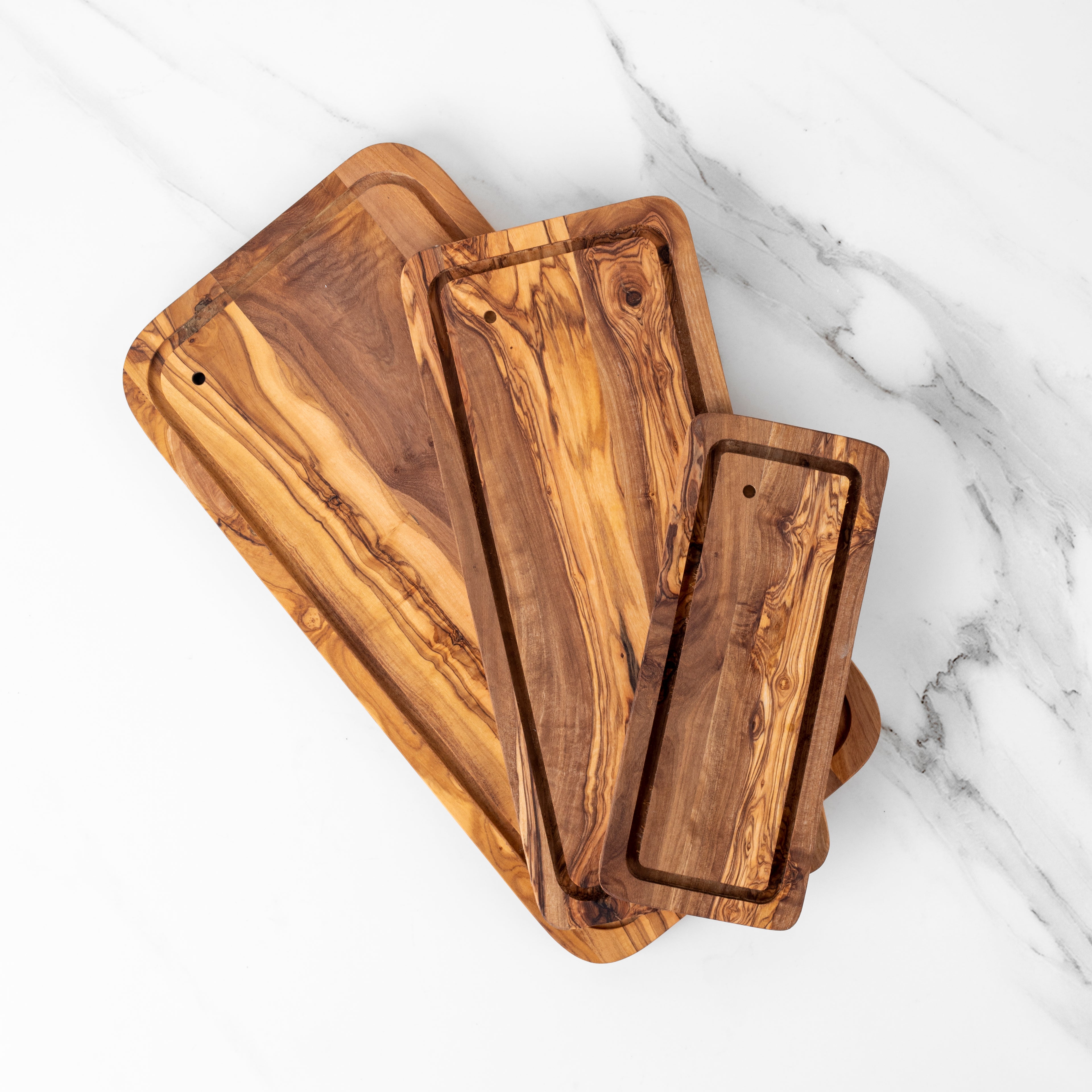 Eco-Friendly Olive Wood Rectangle Board with Juice Groove