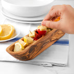 Olive Wood Cracker Tray – Long, Slim & Handmade