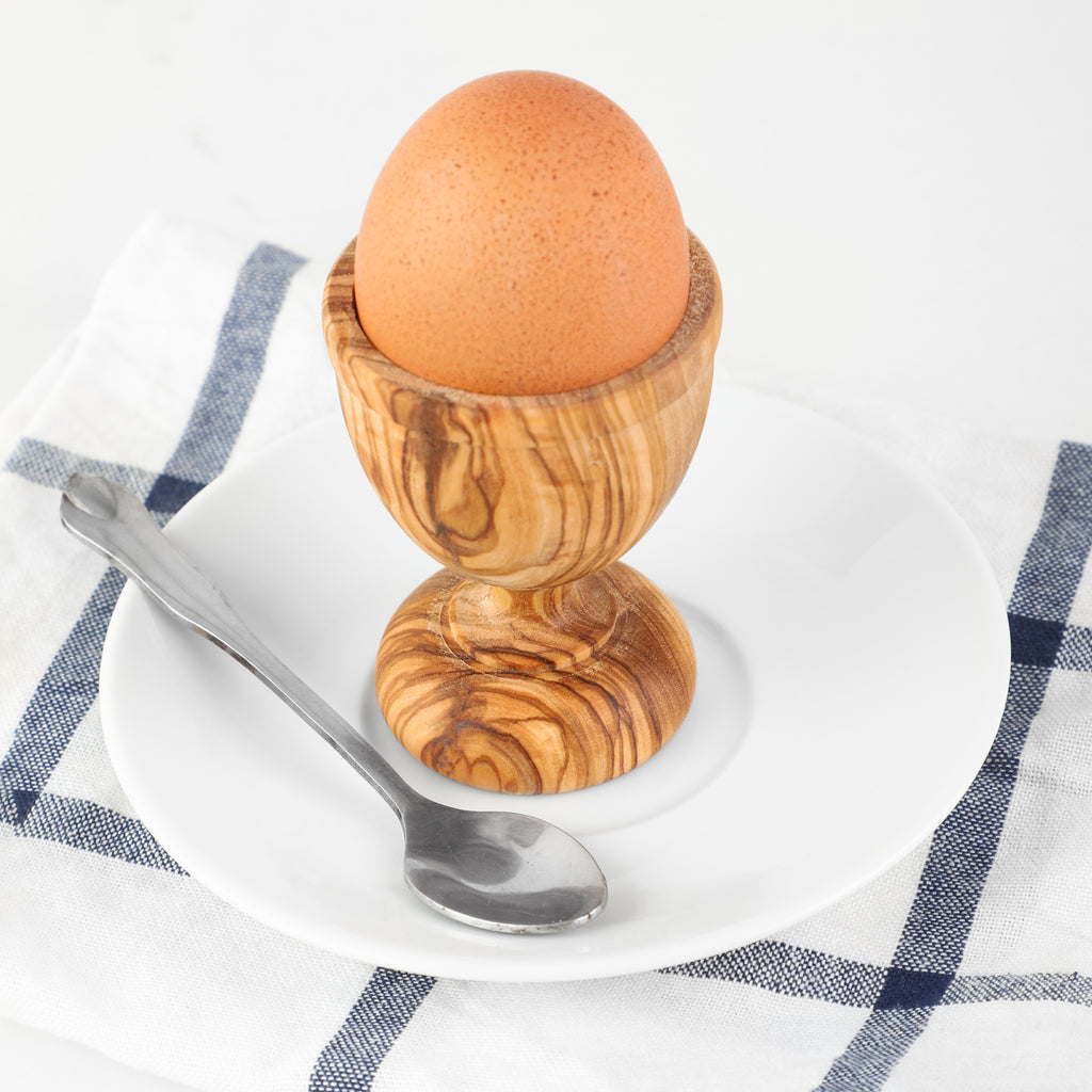 Rustic Olive Wood Egg Cup
