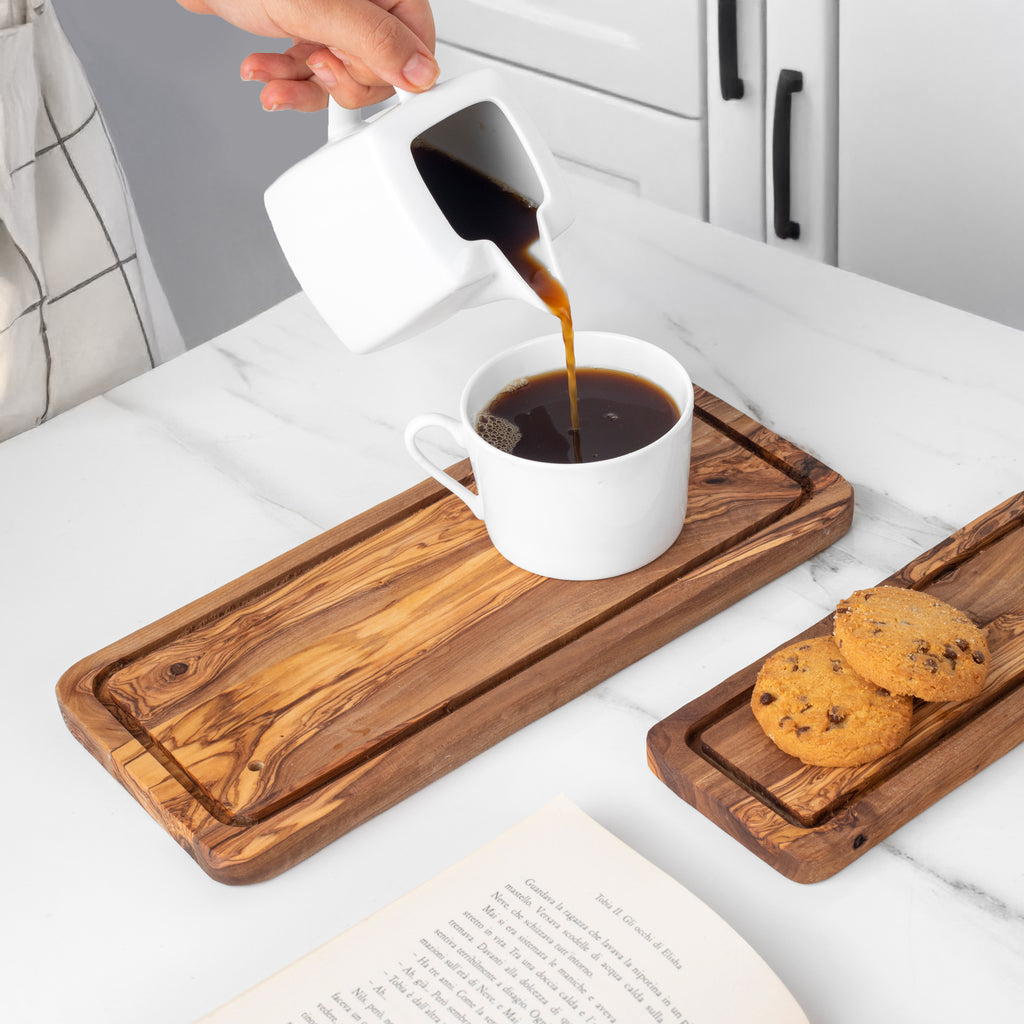 Eco-Friendly Olive Wood Rectangle Board with Juice Groove