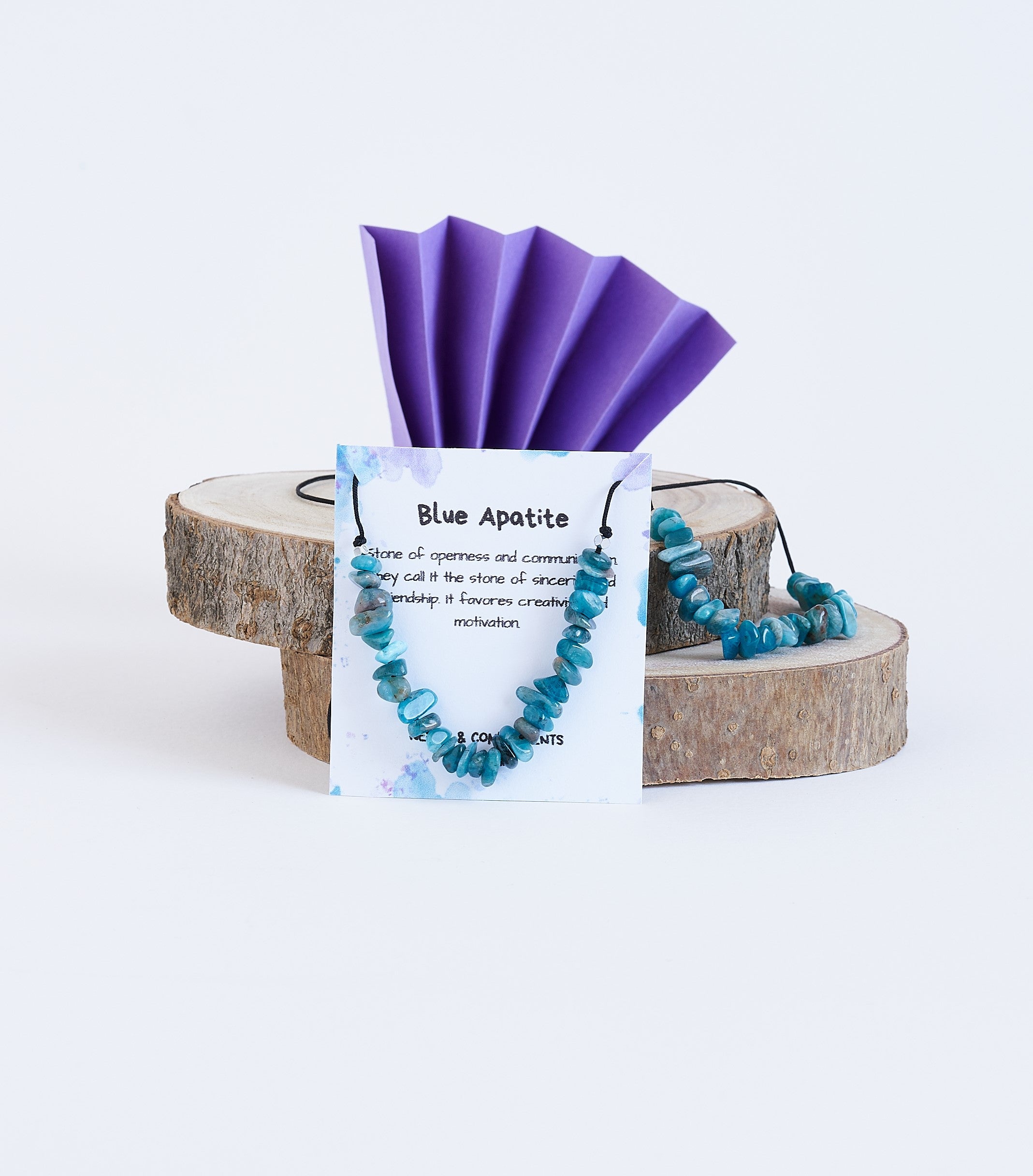 Collar piedra de Apatita azul | Piedra Natural.