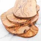 Handmade Rustic Olive Wood Cutting Board with Natural Edges