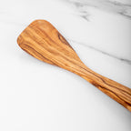 30cm (11.81") Handmade Olive Wood Corner Spatula