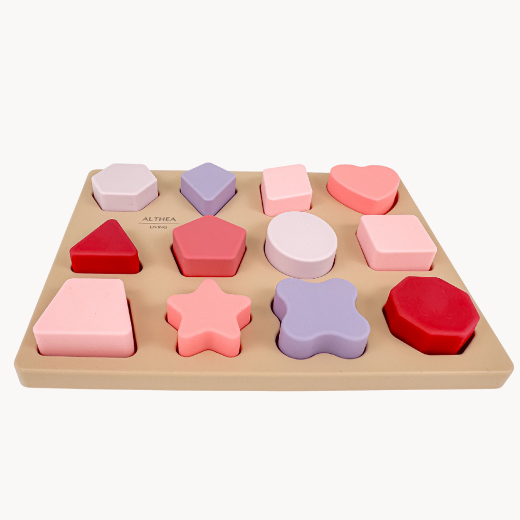 Puzzle sensorial apilable de silicona orgánica