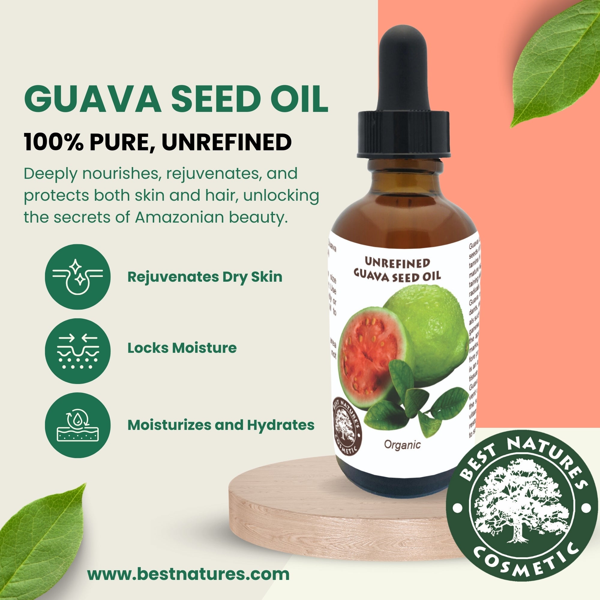 Guava Seed Oil (organic, cold pressed, unrefined)