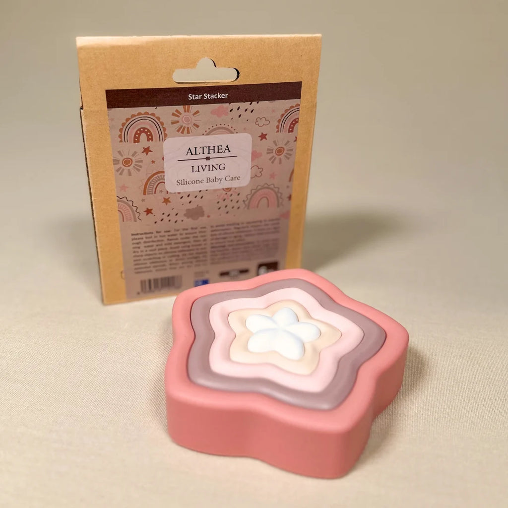 Estrella apilable sensorial de silicona orgánica