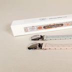 Chupetero de silicona orgánica,Set de 2, Beige y verde