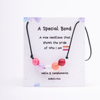 Collar de orgullo Lesbiana con agatas naturales, Joyeria LGBTIQ