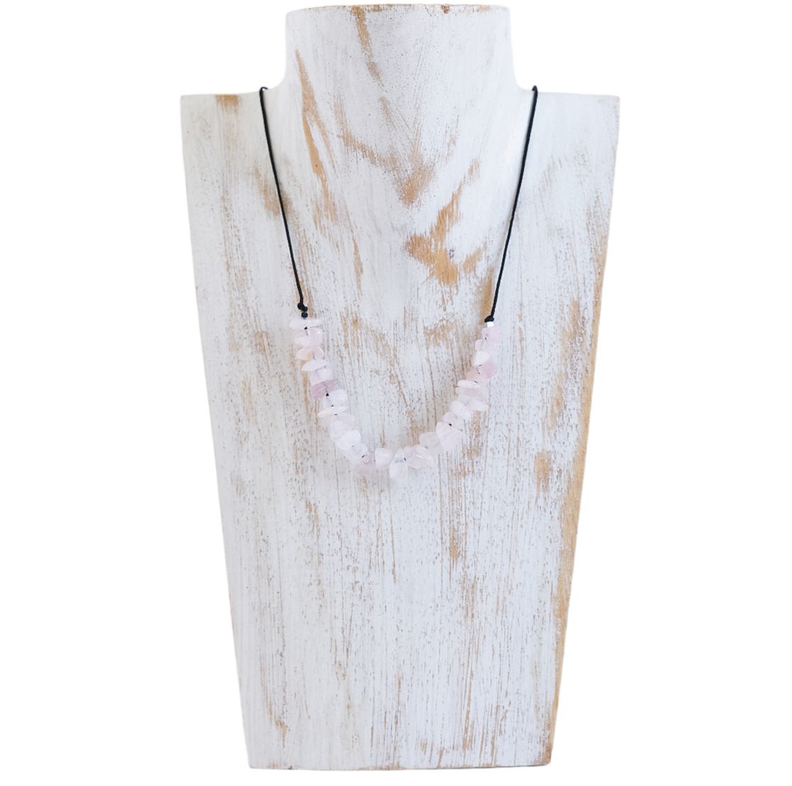 Collar Piedras de Cuarzo Rosa | Piedra Natural.