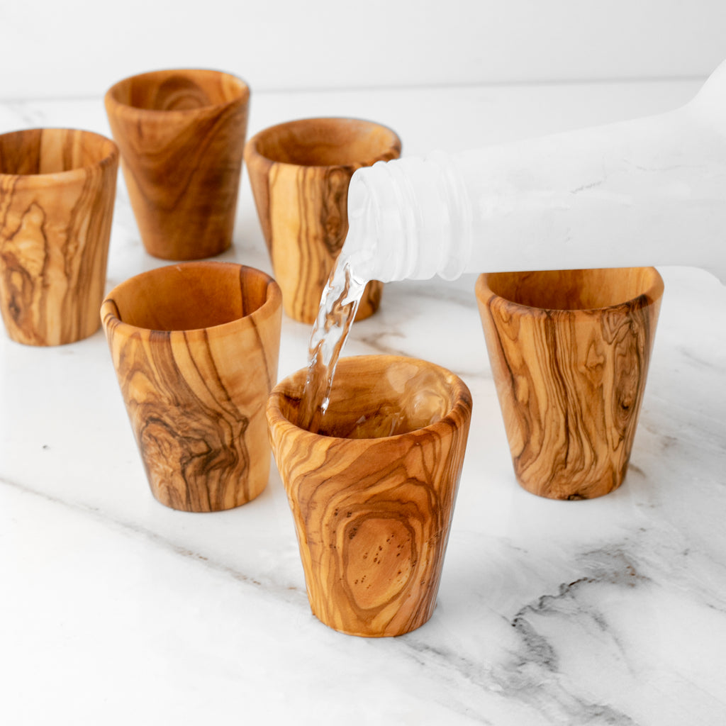 Handcrafted Olive Wood Shot Glass