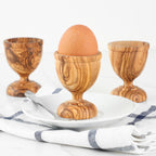 Rustic Olive Wood Egg Cup