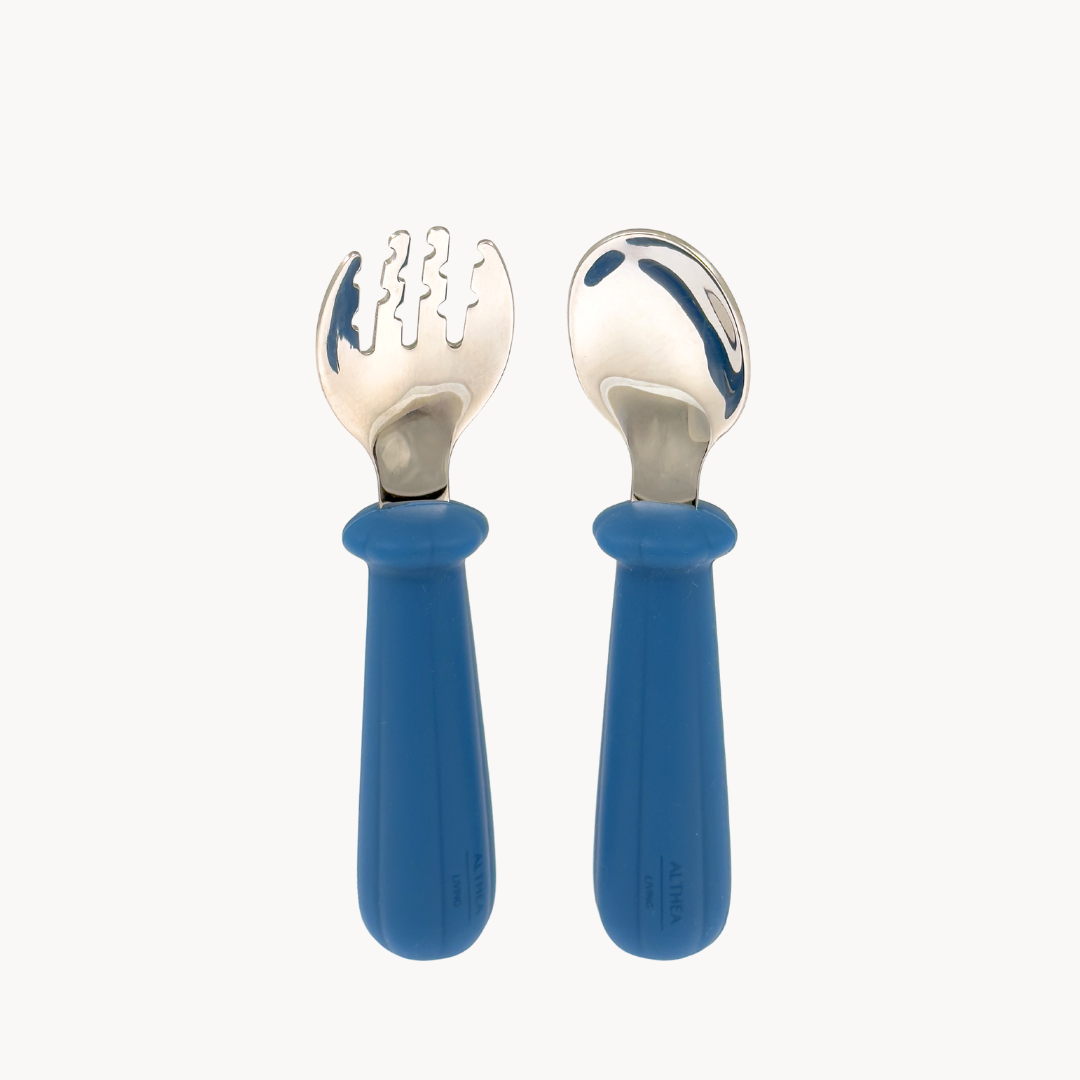 Juego de cubiertos ergonómicos, antiasfixia