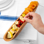 Olive Wood Cracker Tray – Long, Slim & Handmade