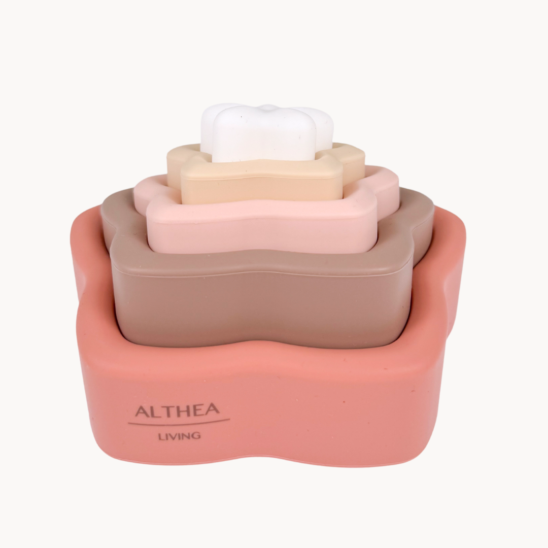 Estrella apilable sensorial de silicona orgánica