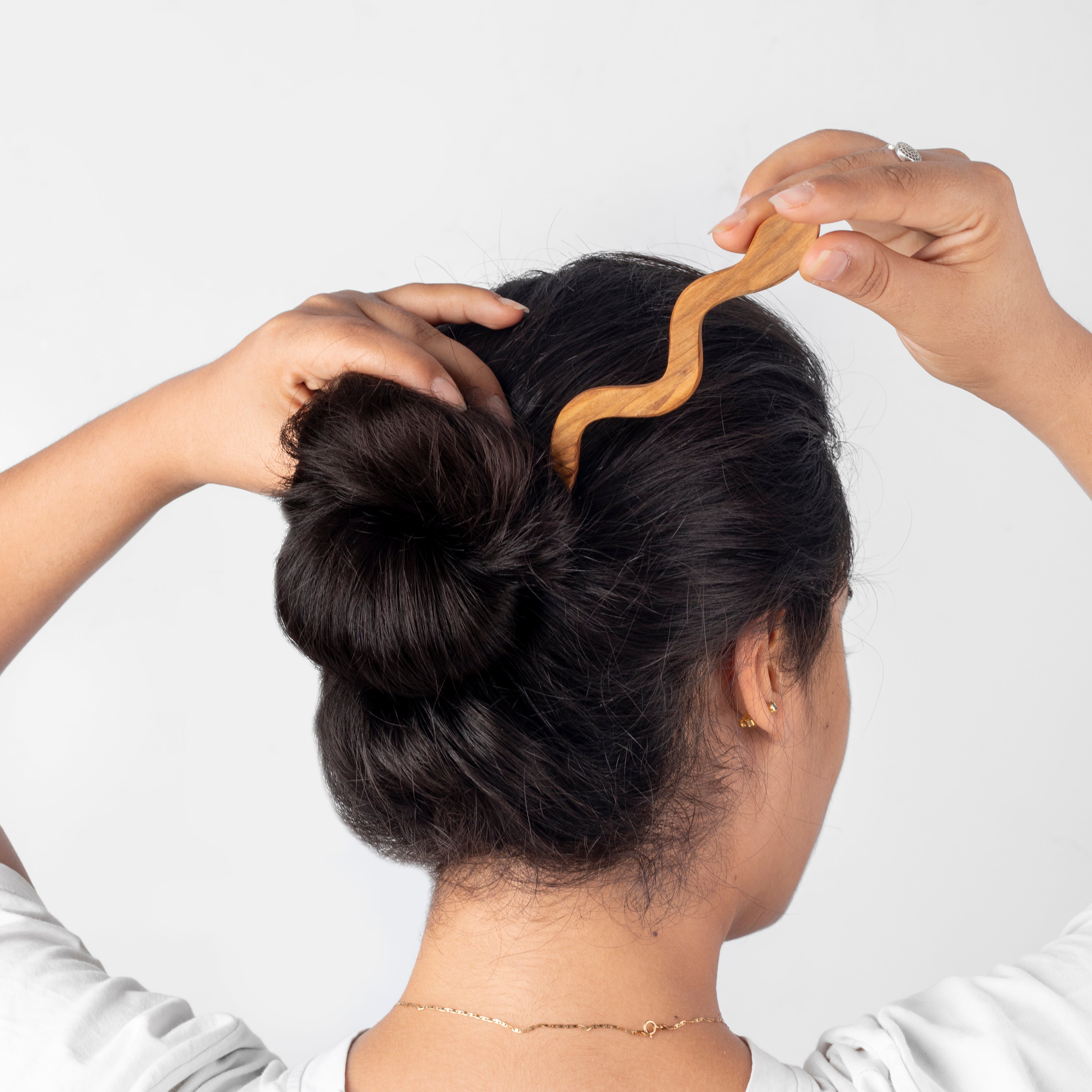 Handmade Snake-Shape Hair Pin – My Olive Wood Hair Buddy