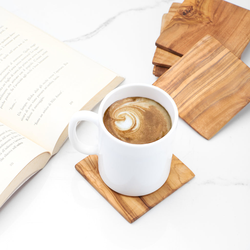Handcrafted Olive Wood Square Coaster