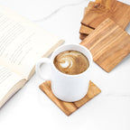 Handcrafted Olive Wood Square Coaster
