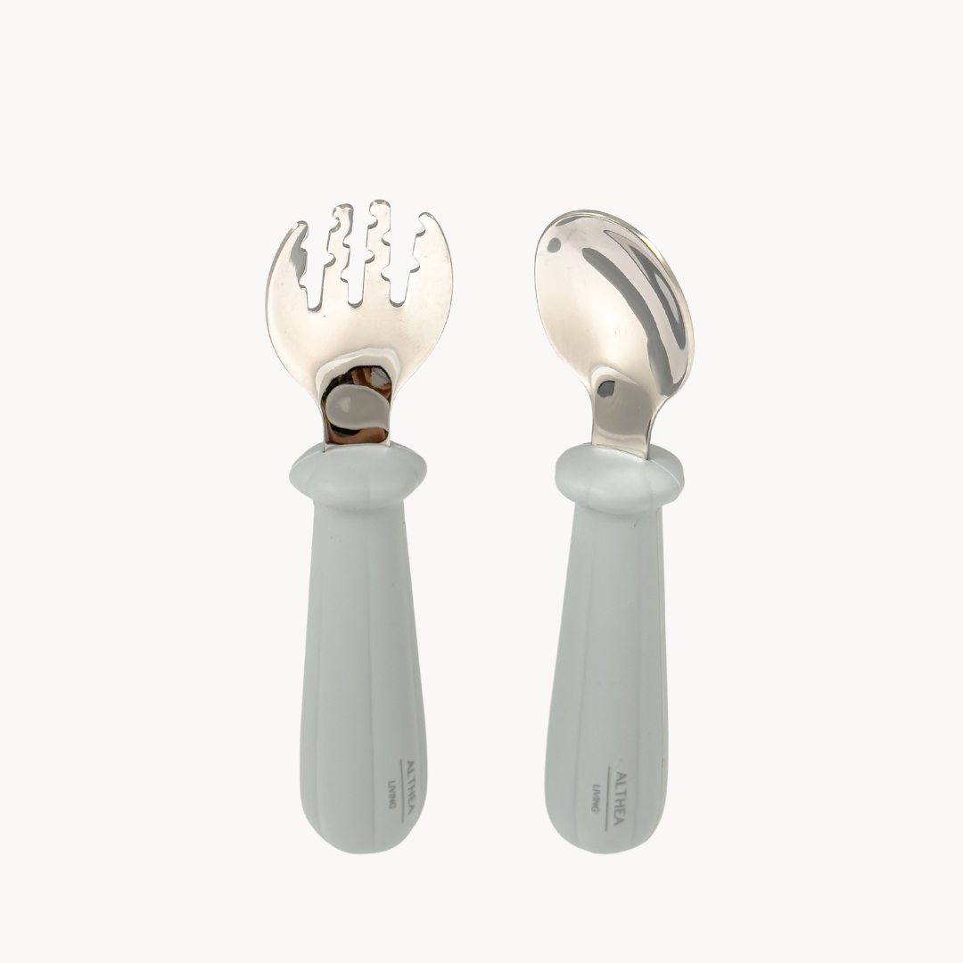 Juego de cubiertos ergonómicos, antiasfixia