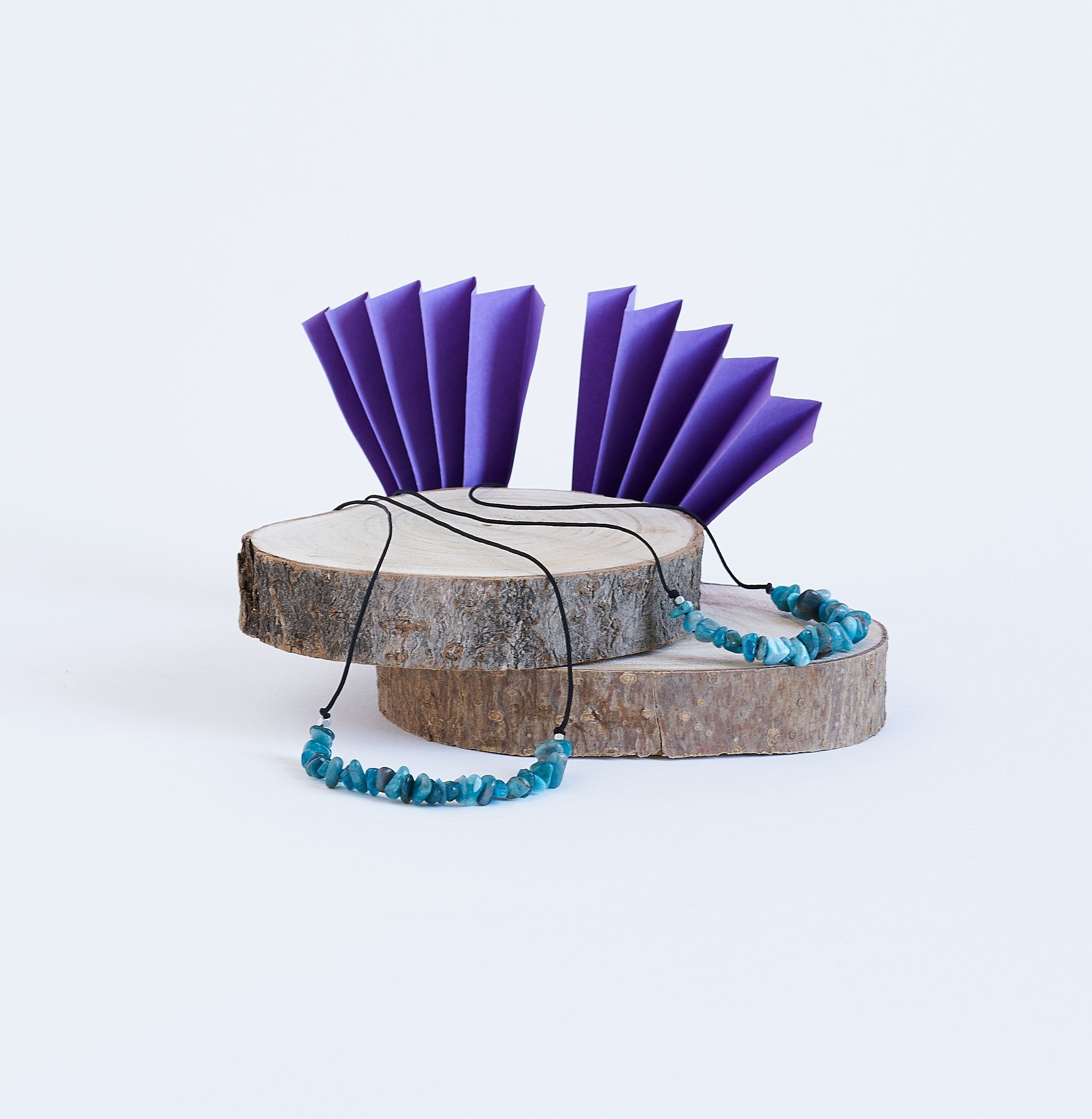 Collar piedra de Apatita azul | Piedra Natural.