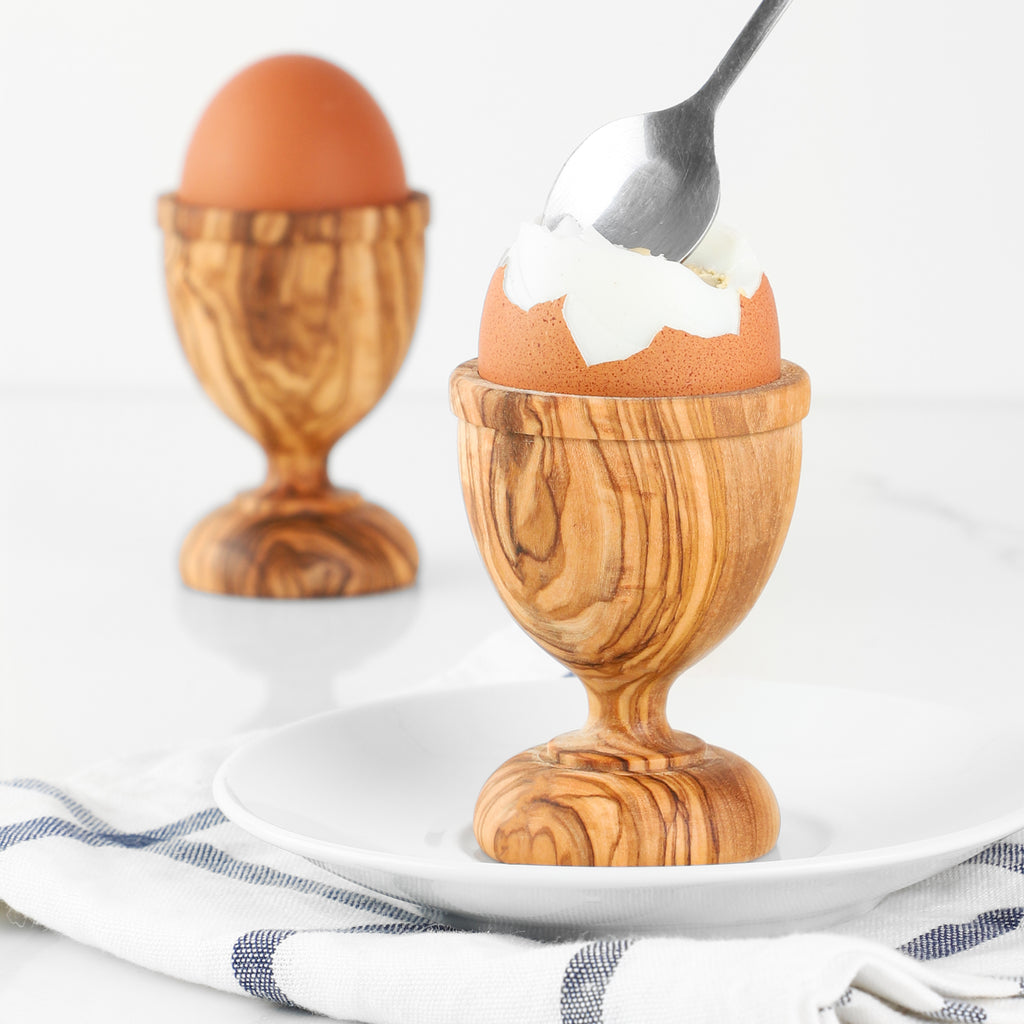 Rustic Olive Wood Egg Cup