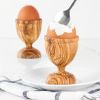 Rustic Olive Wood Egg Cup