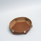 Leather desktop organizer.