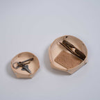 Leather desktop organizer.