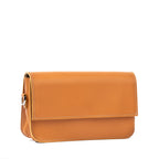 Leather Shoulder Bag - Curie (Light Orange).