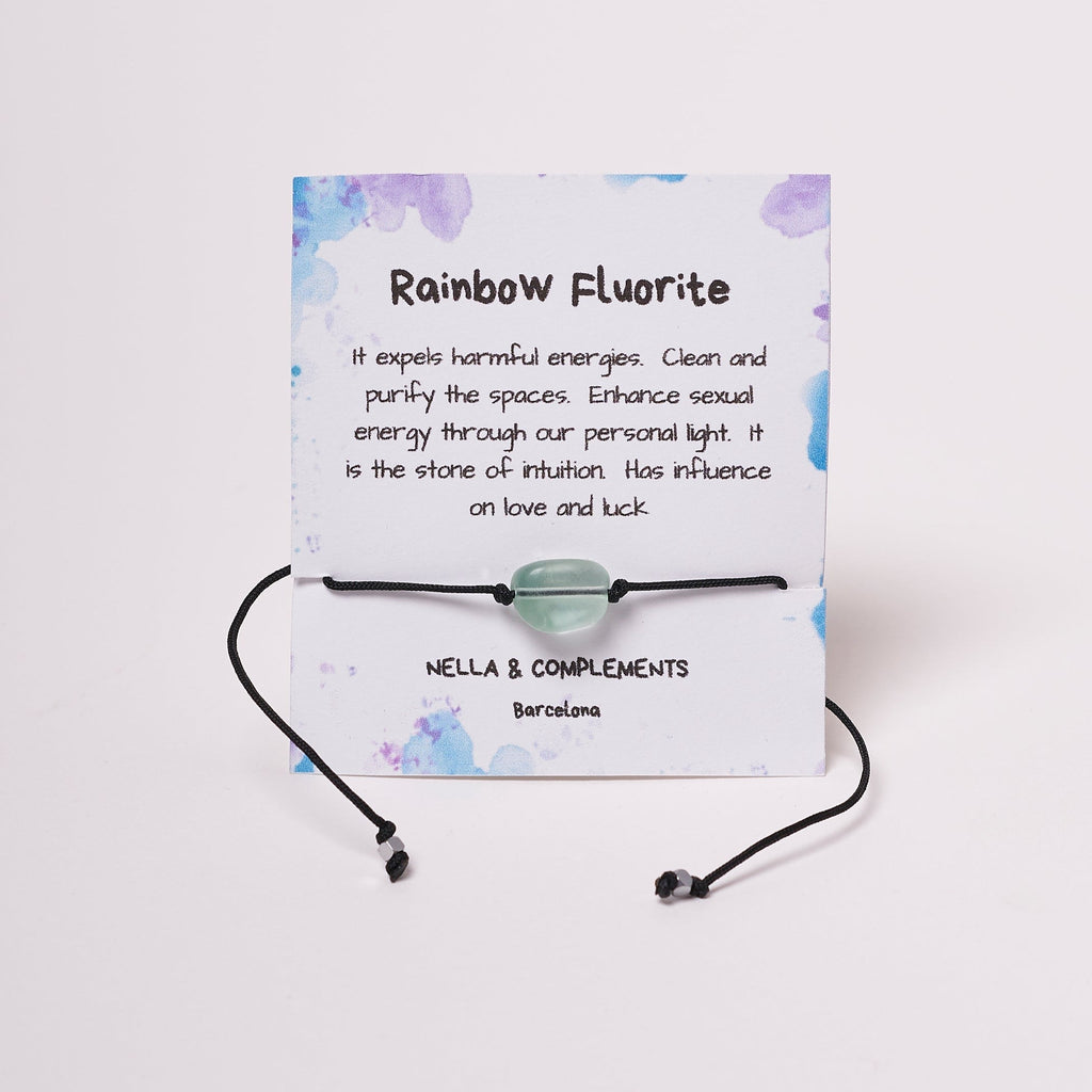 Pulsera piedra de Fruorita Arcoiris | Piedra en solitario