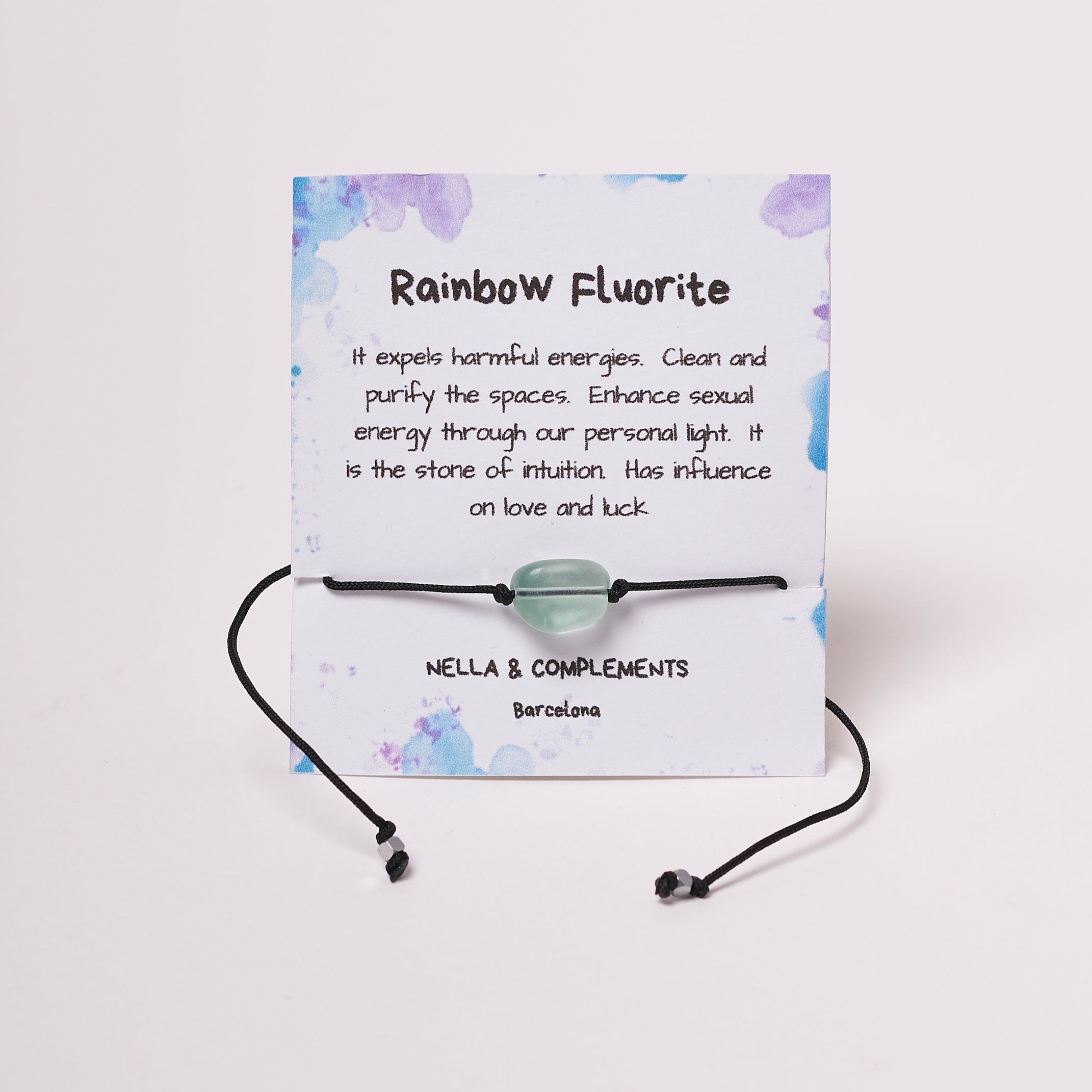 Pulsera piedra de Fruorita Arcoiris | Piedra en solitario