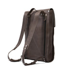 Leather laptop backpack - The Minimalist (Gray).