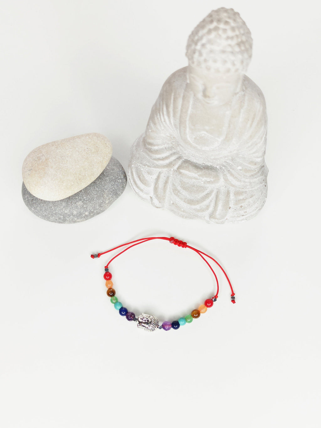 Pulsera 7 Chakras | Hilo Rojo | Amuleto de Buda