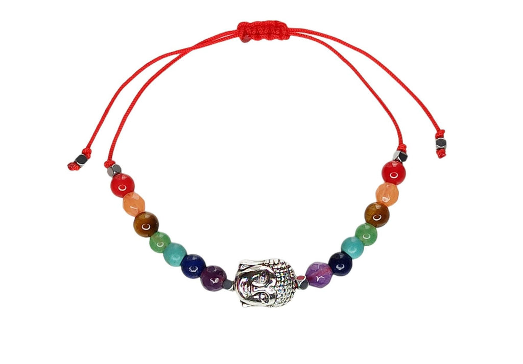 Pulsera 7 Chakras | Hilo Rojo | Amuleto de Buda