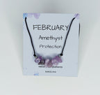 Collar Piedra de nacimiento Febrero | Piedra natal de Febrero.