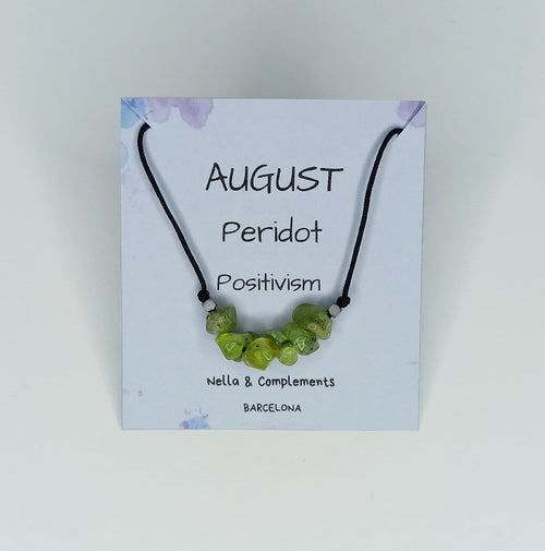 Collar piedra de nacimiento Agosto | Piedra natal de Agosto.