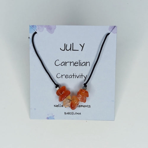 Collar piedra de nacimiento Julio | Piedra natal de Julio