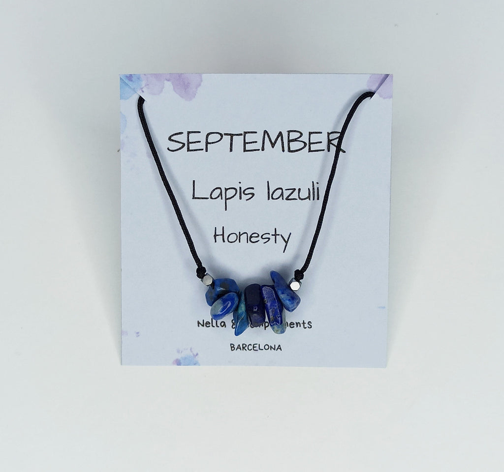 Collar piedra de nacimiento Septiembre | Piedra natal de Septiembre