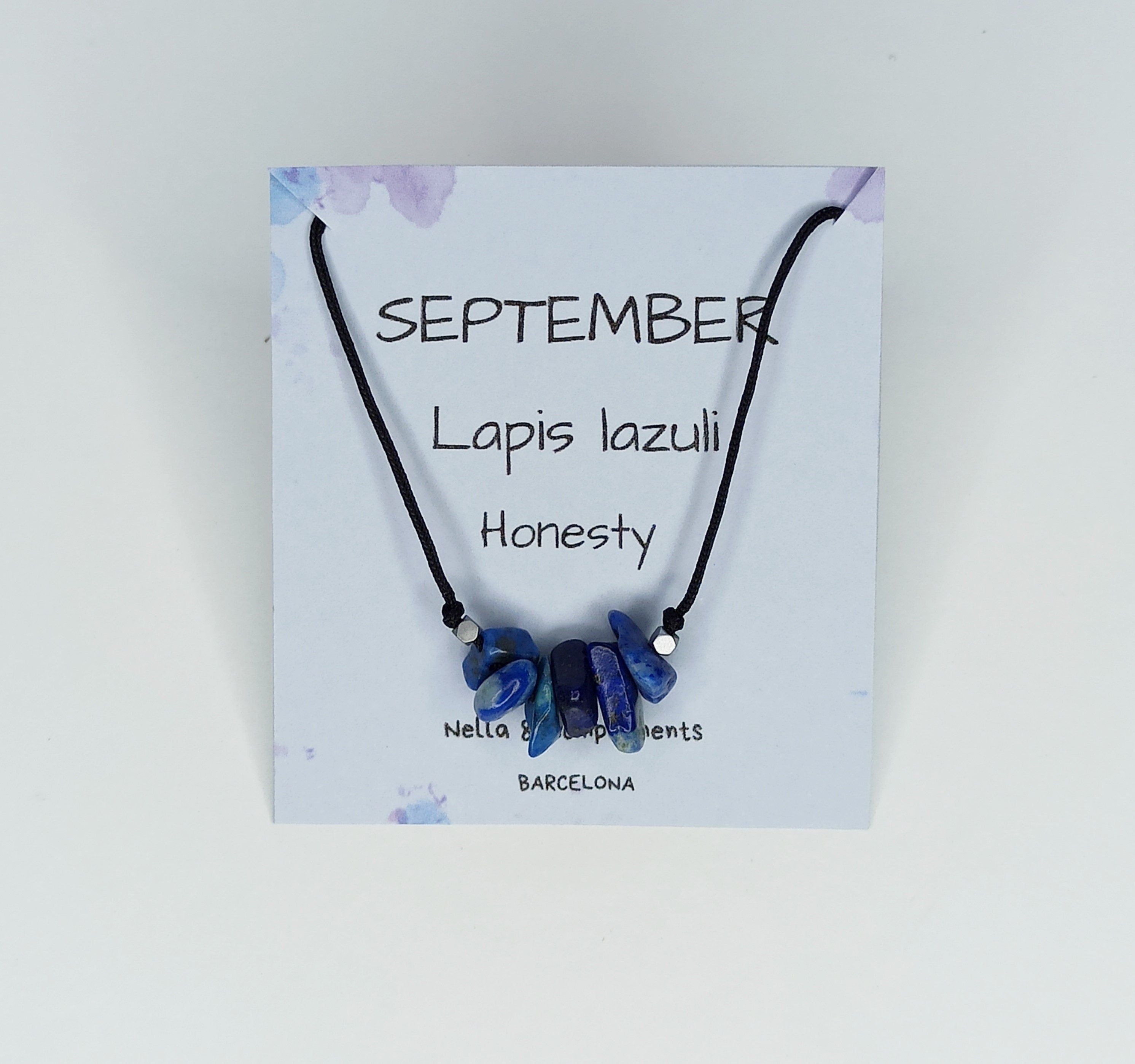 Collar piedra de nacimiento Septiembre | Piedra natal de Septiembre