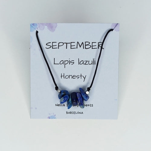 Collar piedra de nacimiento Septiembre | Piedra natal de Septiembre