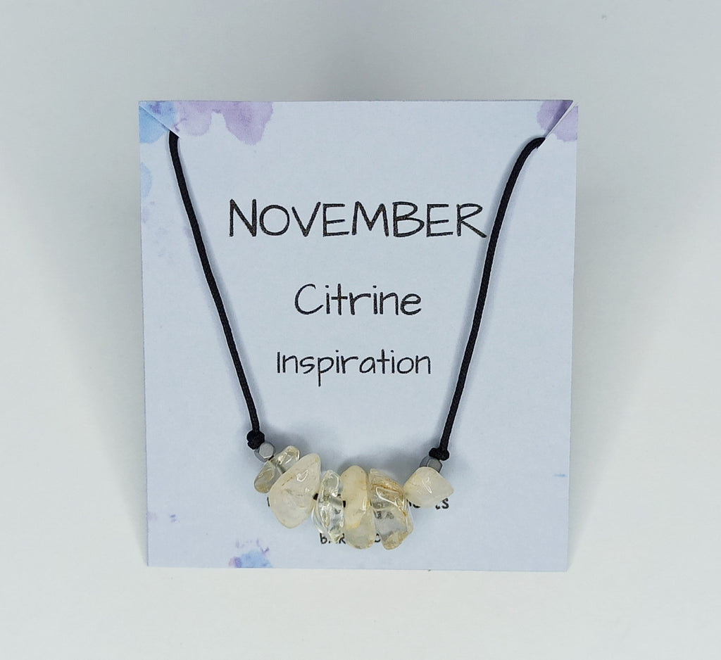 Collar piedra de nacimiento Noviembre | Piedra natal de Noviembre