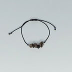 Pulsera Piedras de Cuarzo Ahumado | Piedra Natural.