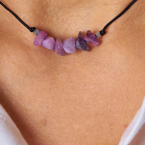 Collar Piedra de nacimiento Febrero | Piedra natal de Febrero.