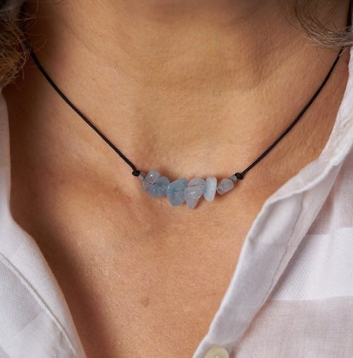 Collar piedra de nacimiento Marzo | Piedra natal de Marzo.